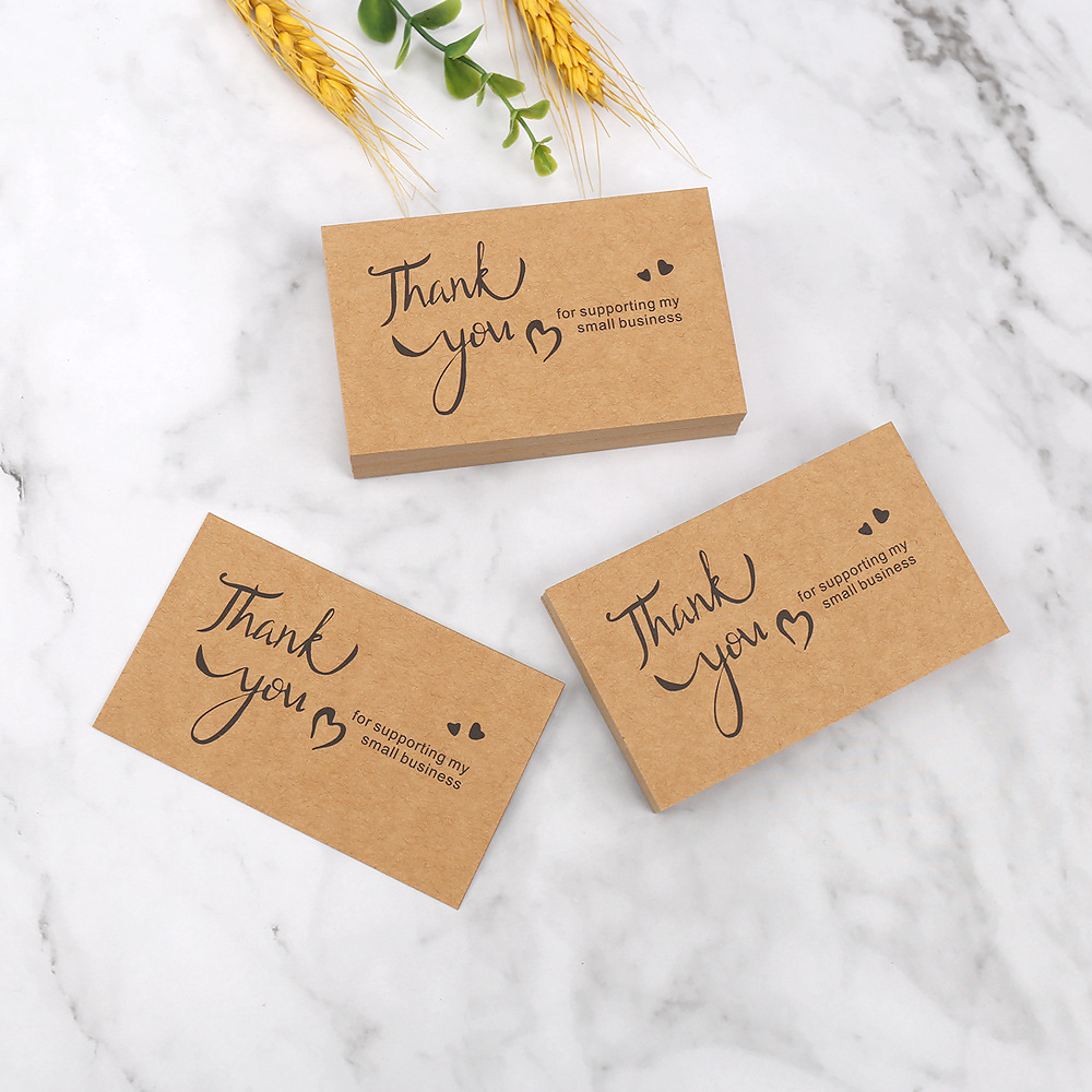 50pcs Thank You Cards Kraft Pa - Party Event Supply Store avaliação e preço