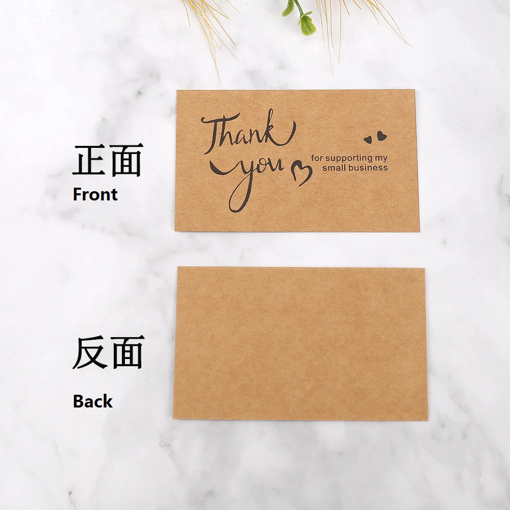 50pcs Thank You Cards Kraft Pa - Party Event Supply Store avaliação e preço