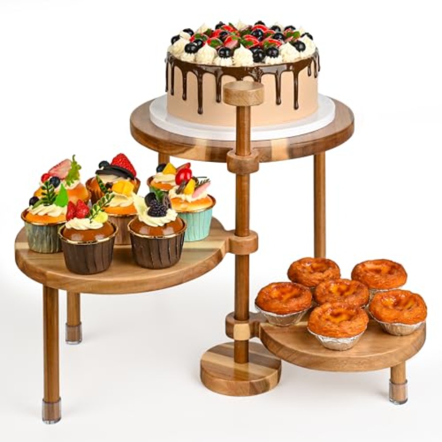3 Tier Round Cupcake Stand 360 - Cupcake Stand Tier avaliação e preço