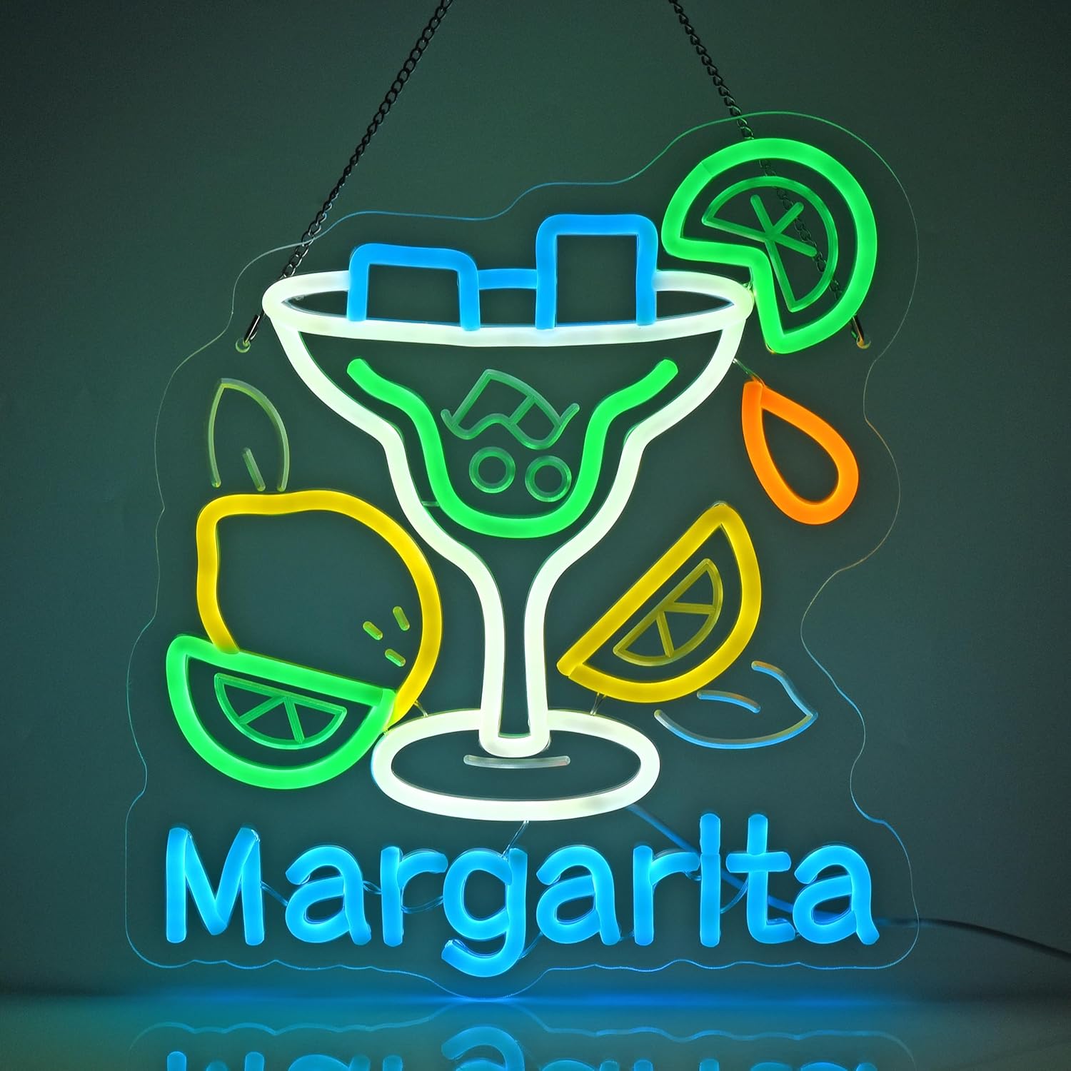 Margarita Neon Sign Wall Art D - Neon Sign Party avaliação e preço