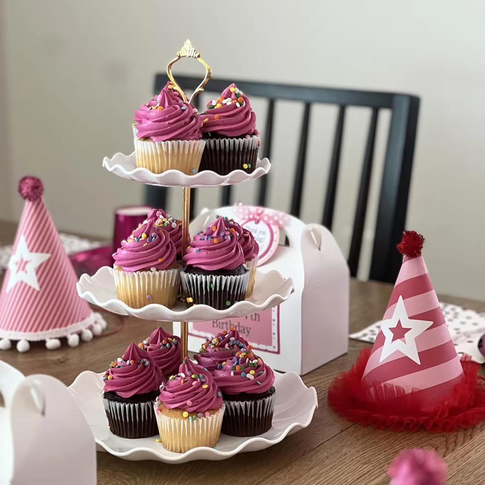 3 Tier Dessert Cupcake Stand W - Cupcake Stand Tier avaliação e preço