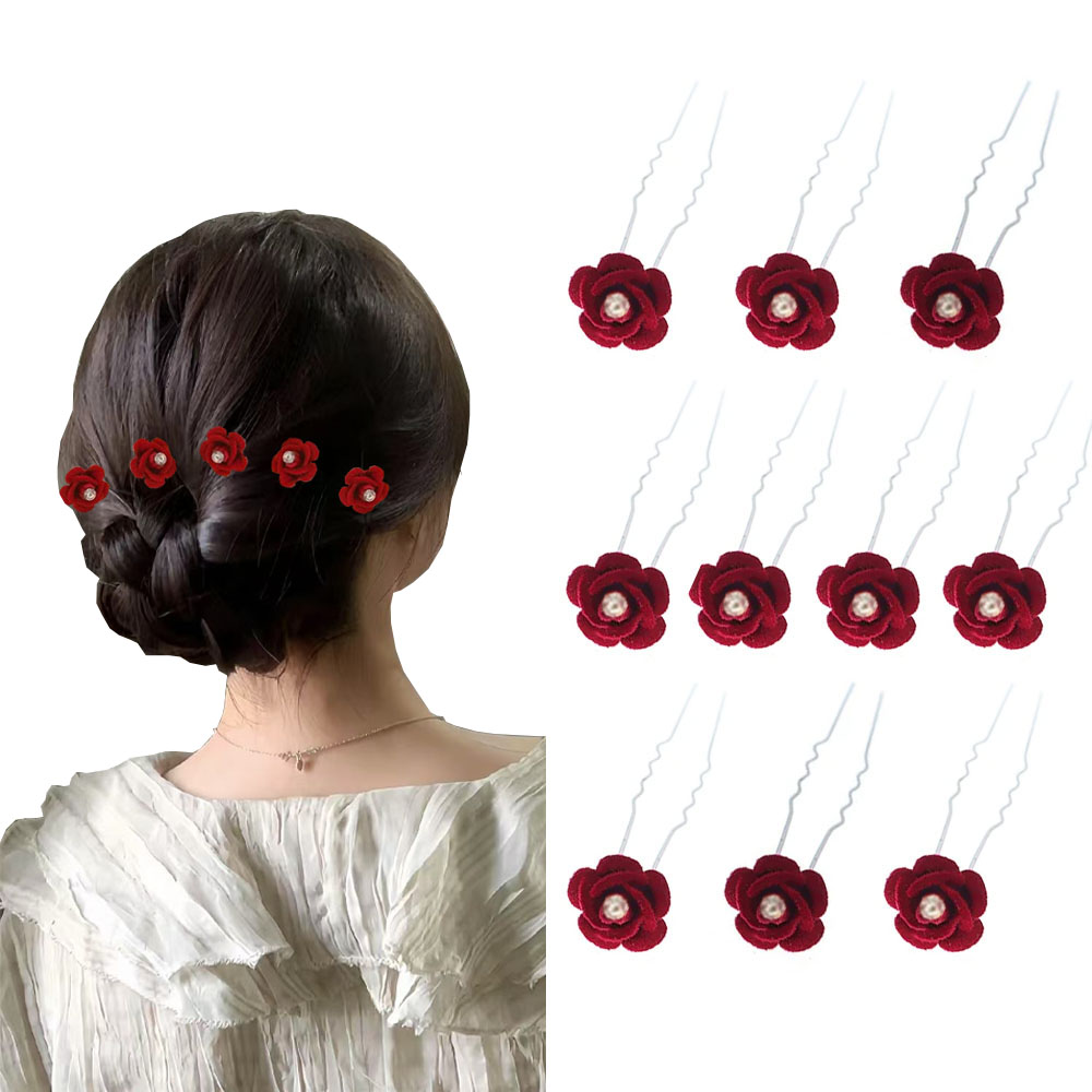 10Pcs Rose Hair Accessories We - Event Suppliers avaliação e preço