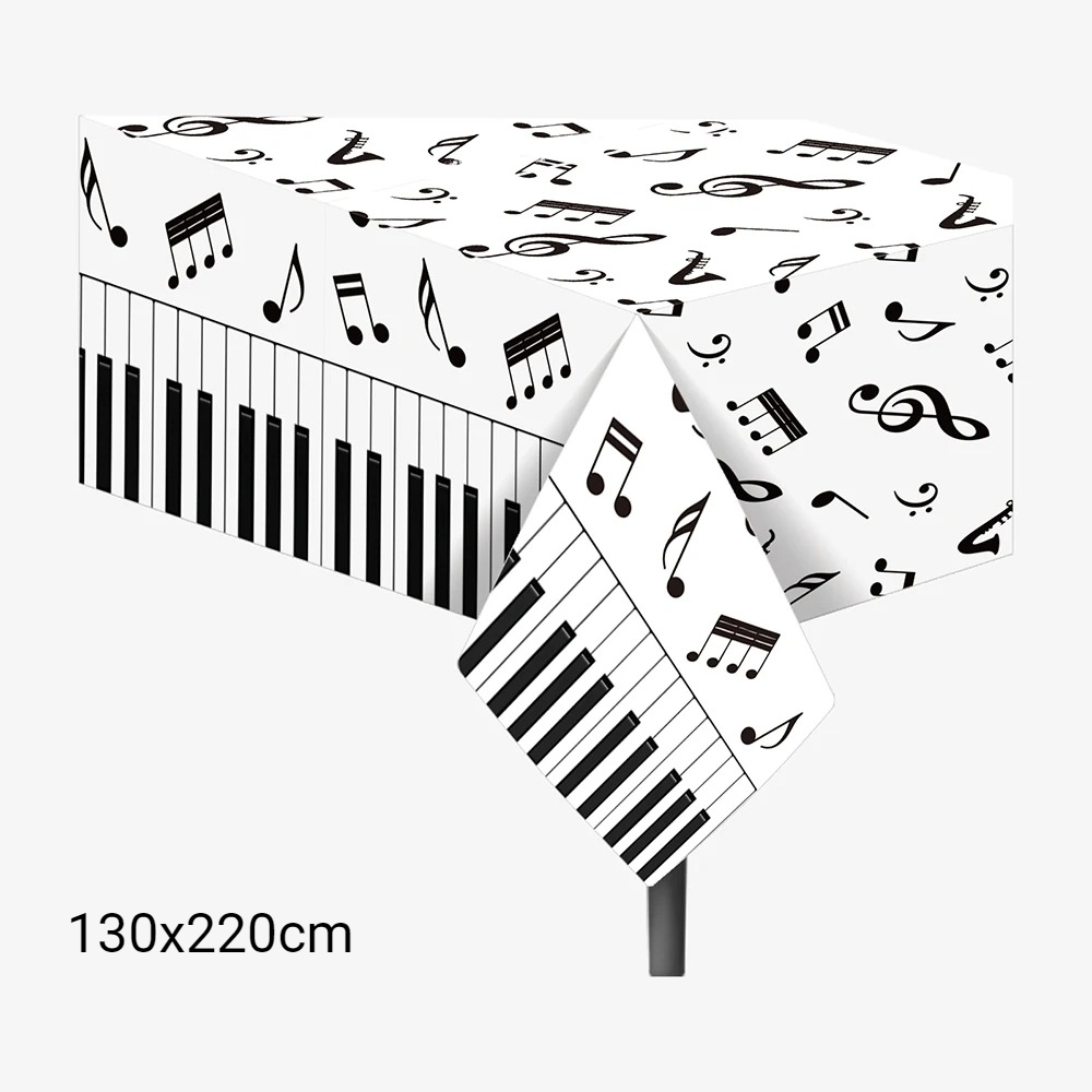 1pc Musical Note Tablecloth Di - Table Cloth Disposable avaliação e preço