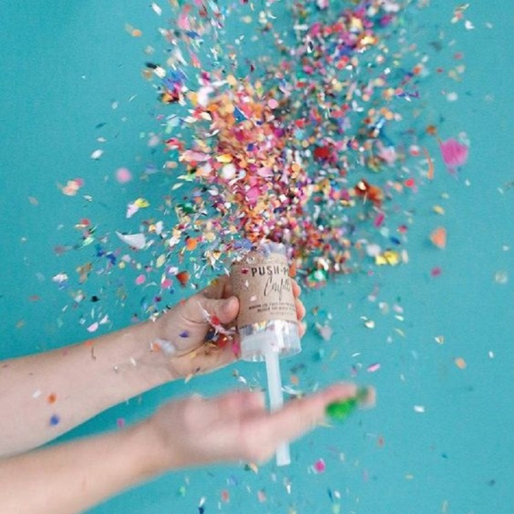1Pcs Round Push Up Confetti Po - Confetti Cannon Tube avaliação e preço