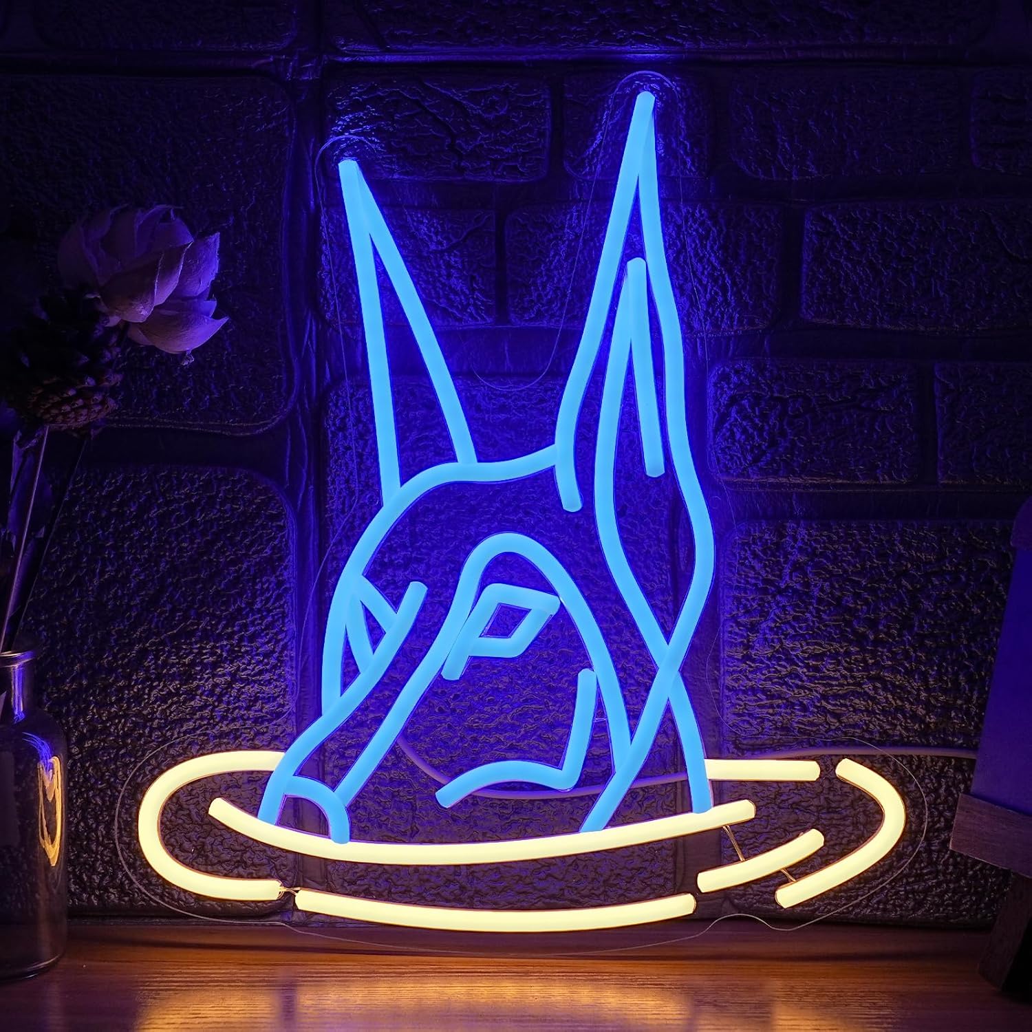 Doberman Dog Neon Sign Art Wal - Neon Sign Party avaliação e preço