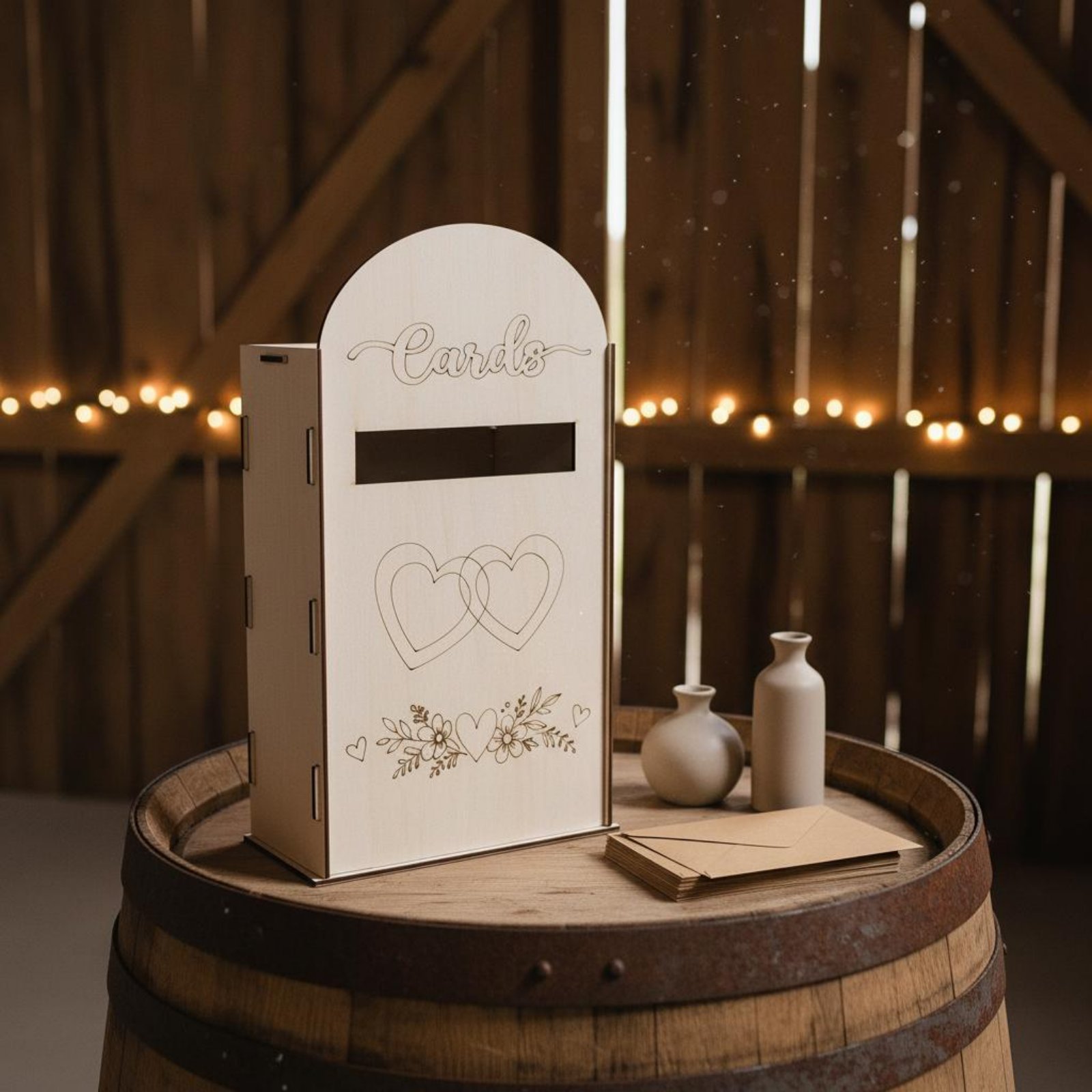 Wooden Wedding Card Box Laser  - Event Party Box avaliação e preço