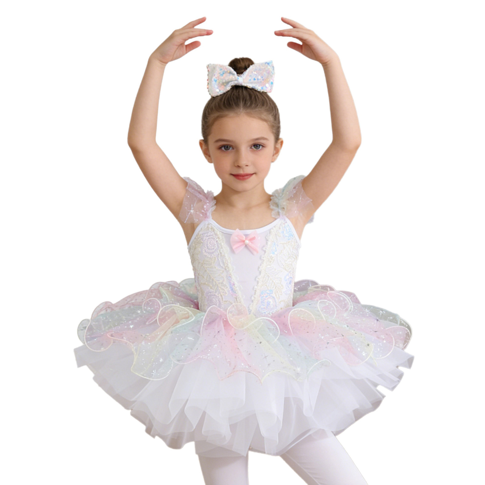 Kids Girls Ballet Dance Dress  - Glitter Tablecloth avaliação e preço