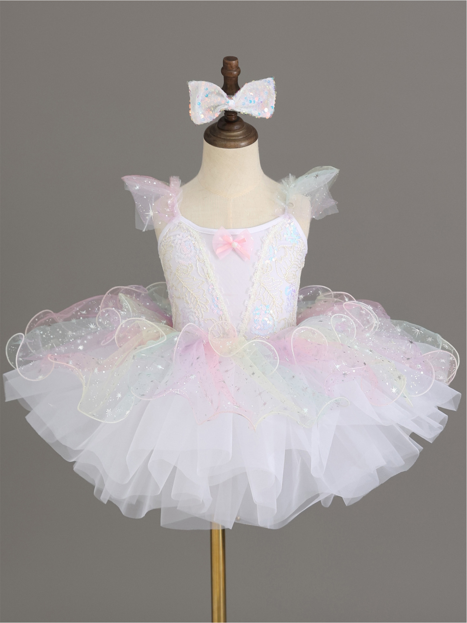 Kids Girls Ballet Dance Dress  - Glitter Tablecloth avaliação e preço
