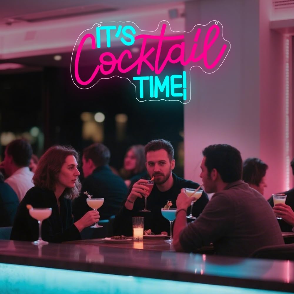 Cocktails Neon Sign USB Powere - Neon Sign Party avaliação e preço