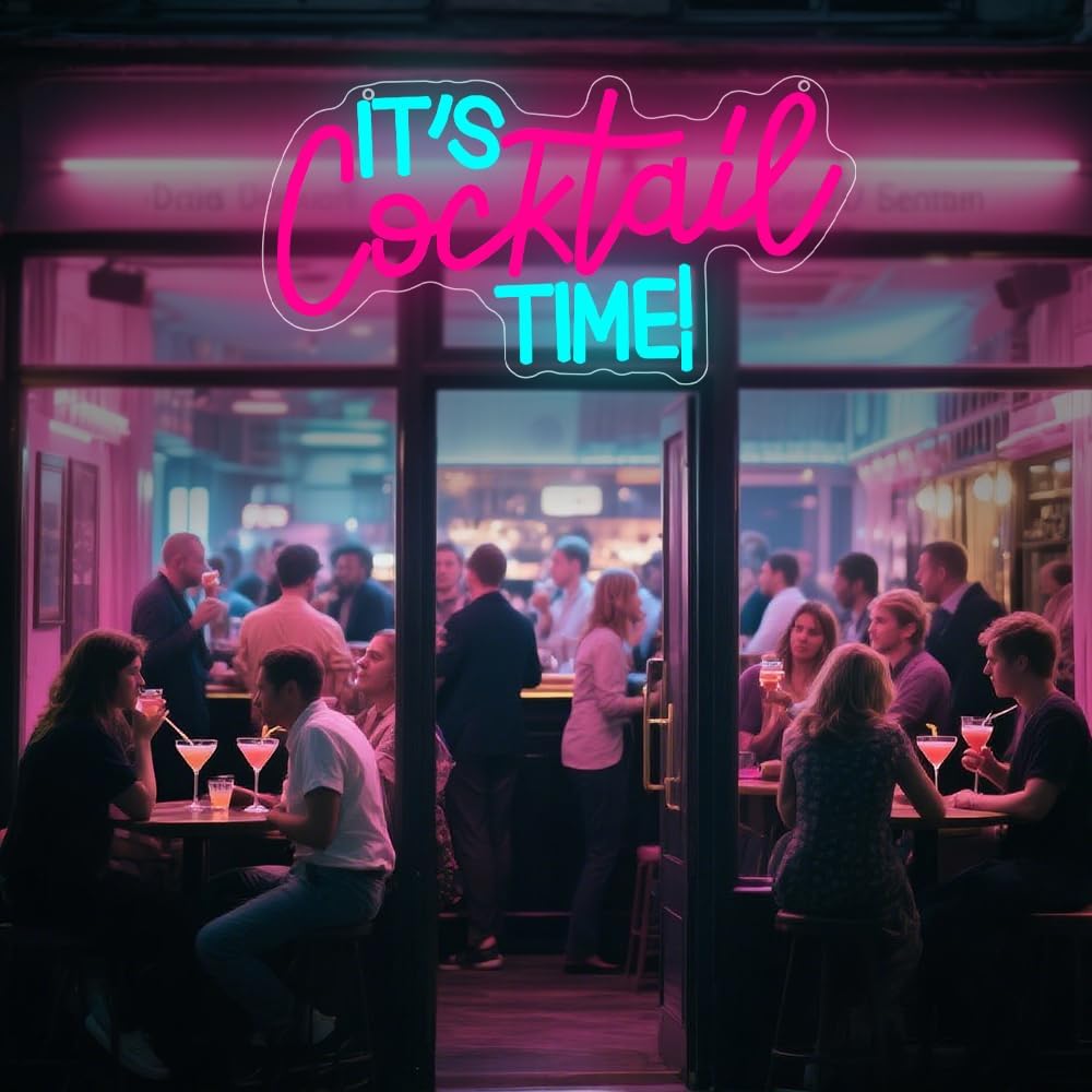 Cocktails Neon Sign USB Powere - Neon Sign Party avaliação e preço