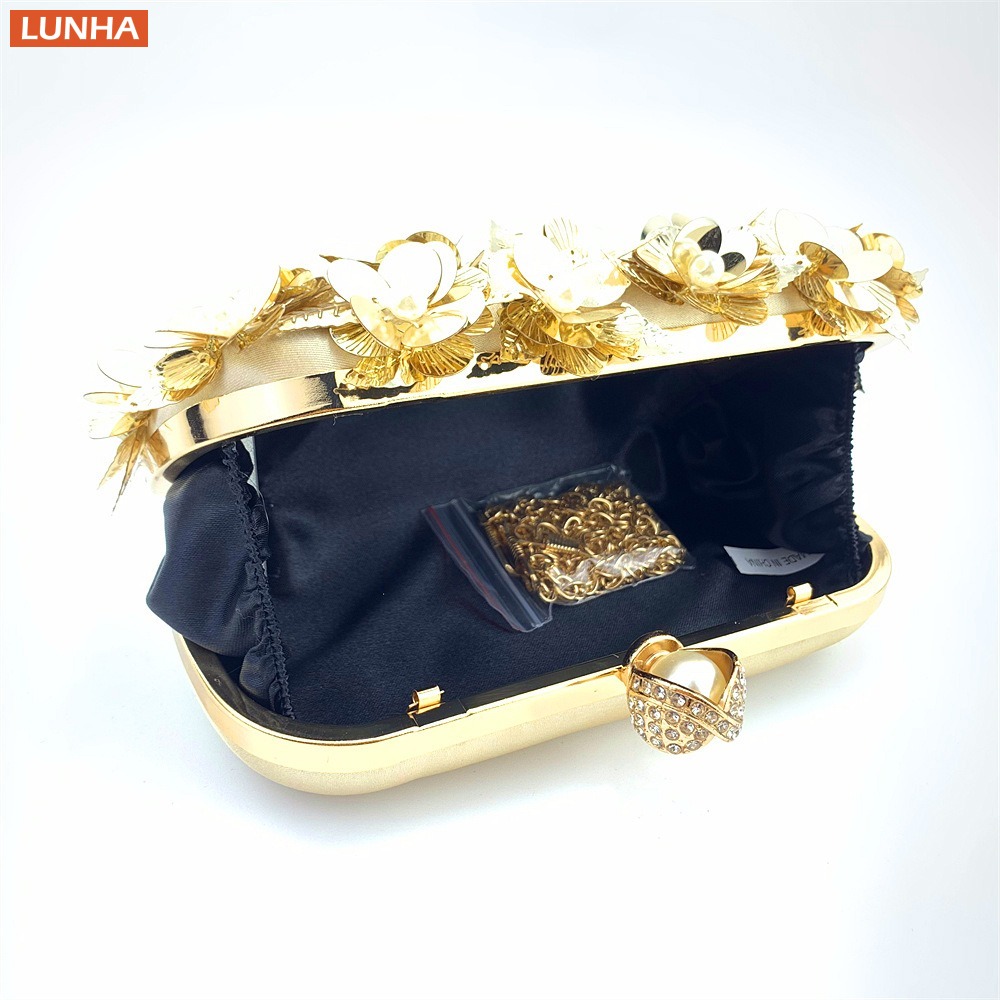 Women's Luxury Pearl Clutch Bo - Event Party Box avaliação e preço