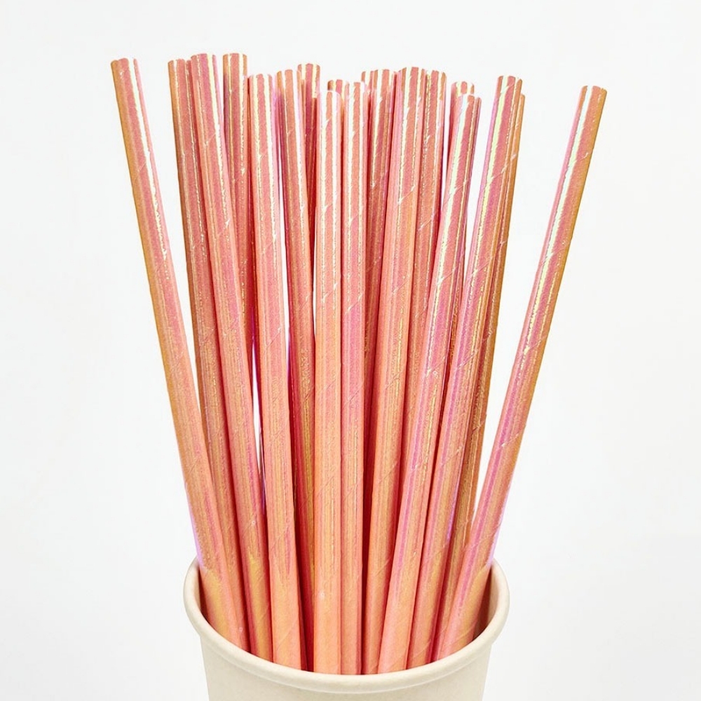 25Pcs Pearlescent Bronzing Pap - Paper Straw Color avaliação e preço