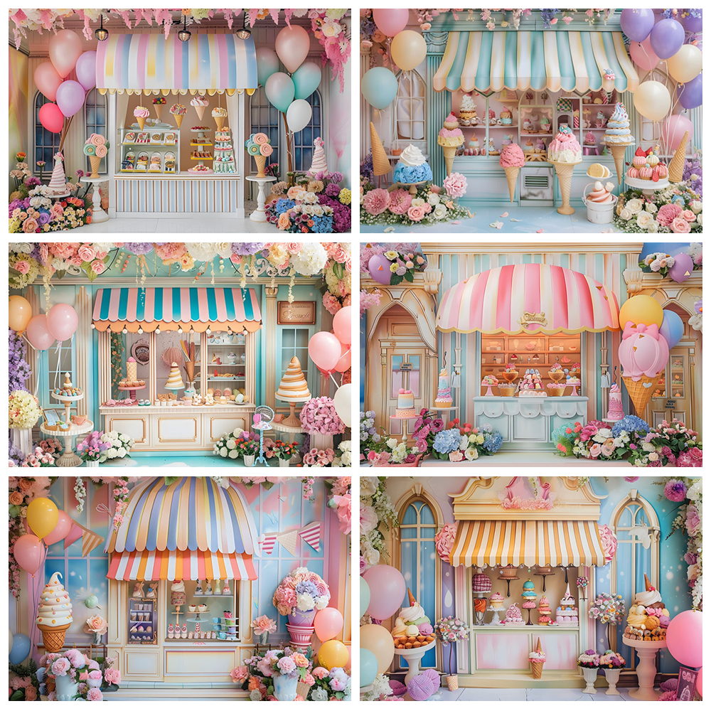 Ice Cream Photography Backgrou - Party Event Supply Store avaliação e preço