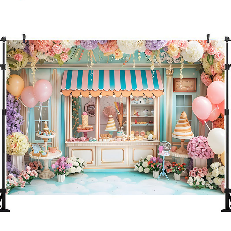 Ice Cream Photography Backgrou - Party Event Supply Store avaliação e preço