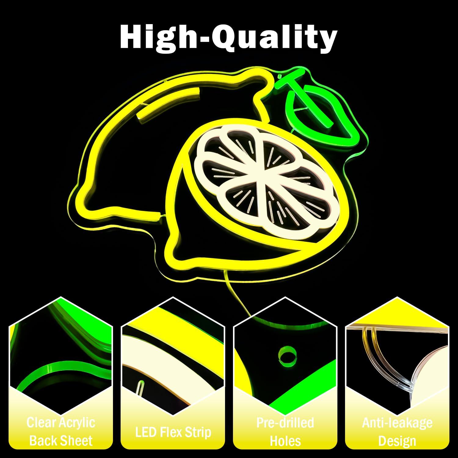 Lemon Neon Sign Dimmable LED L - Neon Sign Party avaliação e preço