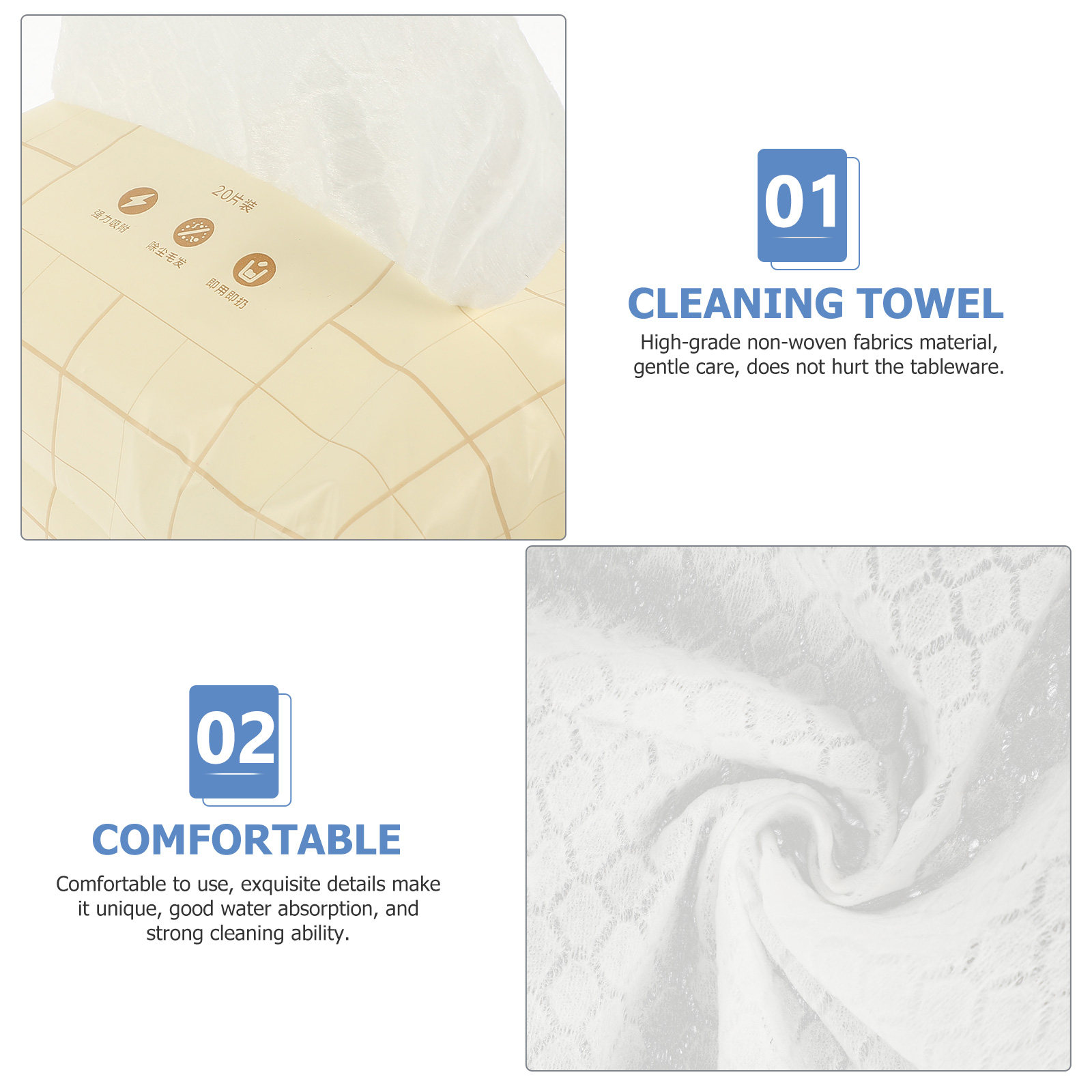 5 Bags Disposable Cleaning Clo - Table Cloth Disposable avaliação e preço