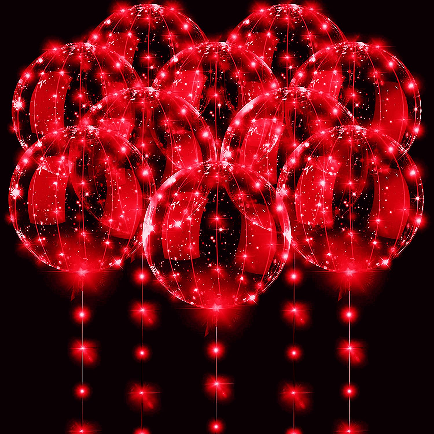 3 set Red Light Up Led Clear B - Led Balloon Light avaliação e preço