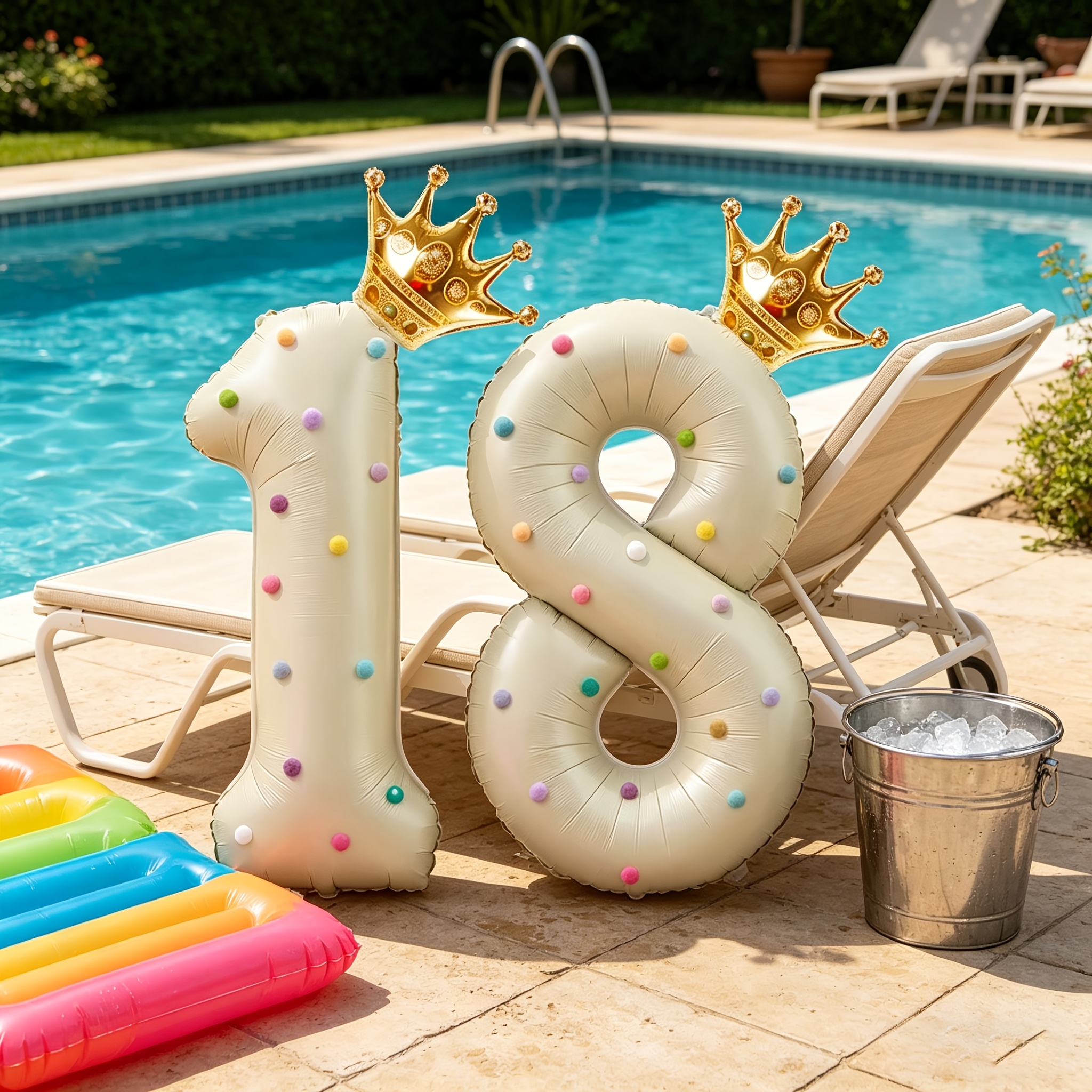 Large 40inch Cream-Colored Num - Party Event Supply Store avaliação e preço
