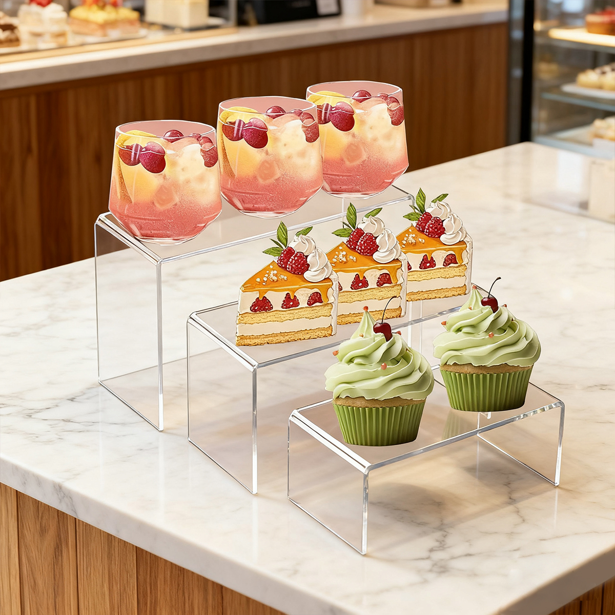 5pcs Acrylic Dessert Display S - Cupcake Stand Tier avaliação e preço