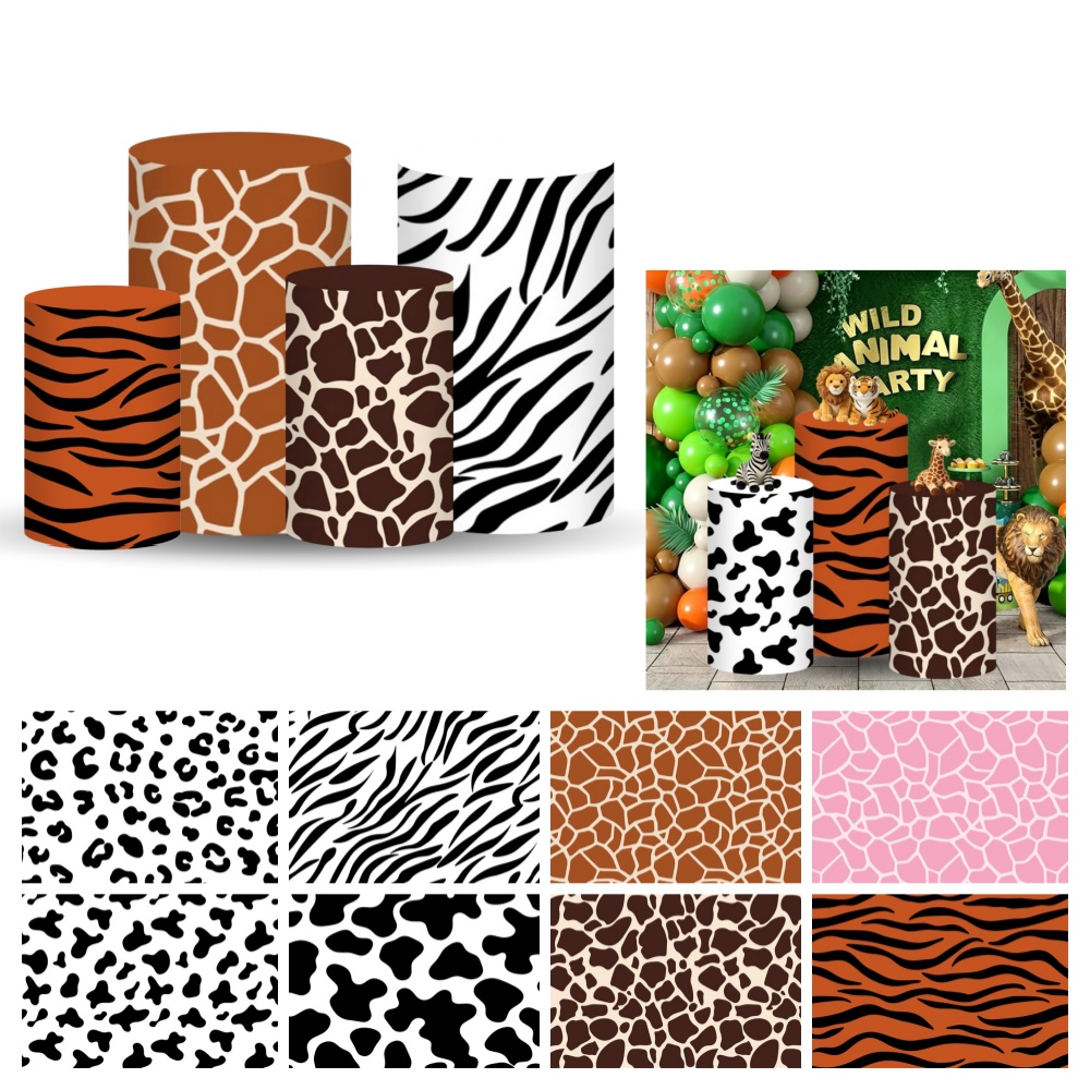 Safari Cylinder Pedestal Stand - Dessert Table Backdrop avaliação e preço
