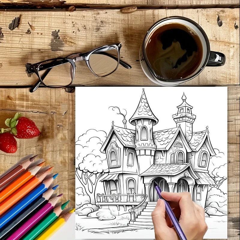 Haunted House Coloring Book fo - Supply Event avaliação e preço