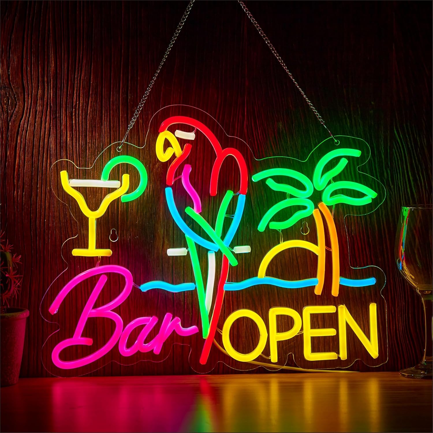 Bar Open Neon Sign Business Ar - Neon Sign Party avaliação e preço