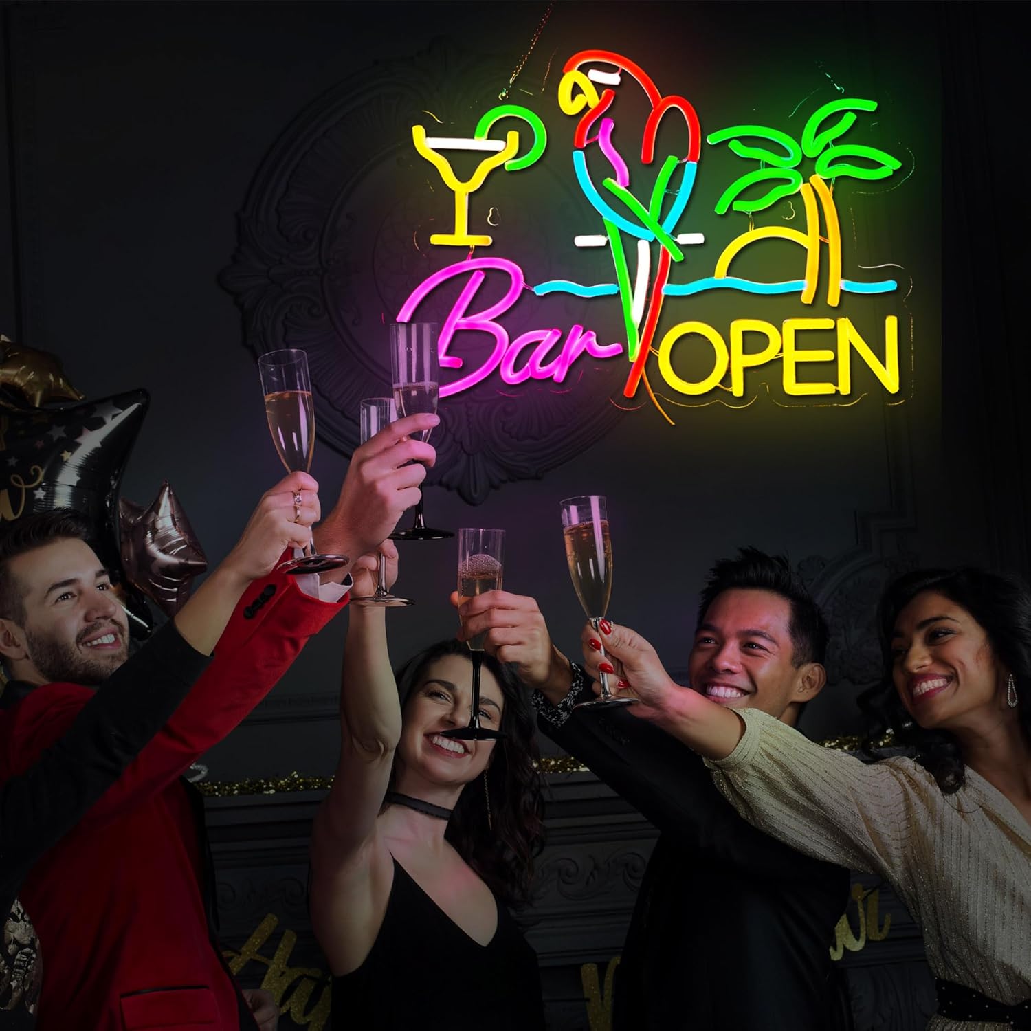 Bar Open Neon Sign Business Ar - Neon Sign Party avaliação e preço