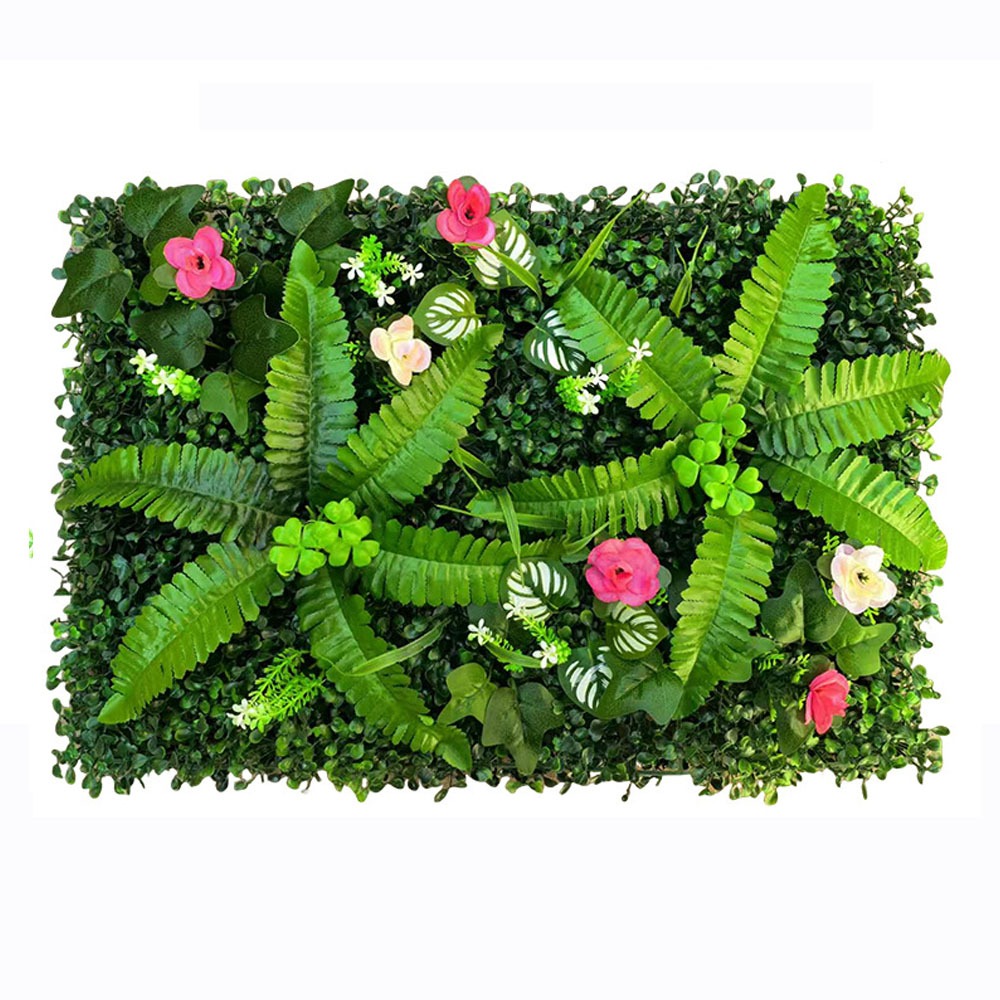 1PC Artificial Simulation Gree - Flower Wall Panel avaliação e preço
