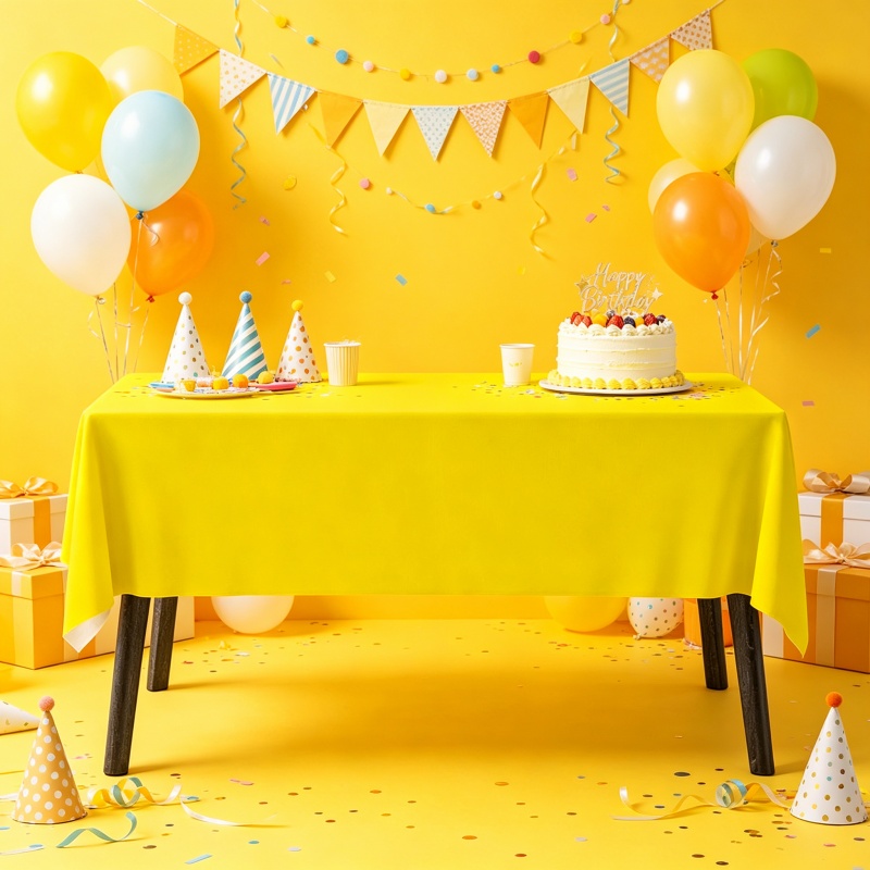 Yellow Tablecloth Napkin Set P - Table Cloth Disposable avaliação e preço