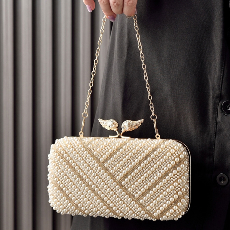 H3CB Elegant Faux Pearls Eveni - Event Party Box avaliação e preço