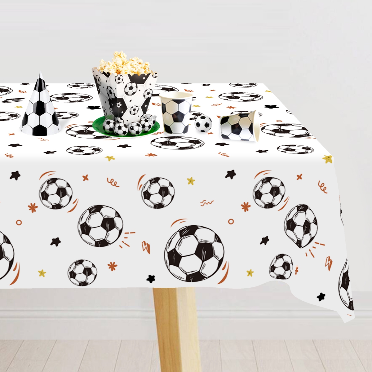 183x137cm Soccer Theme Disposa - Table Cloth Disposable avaliação e preço