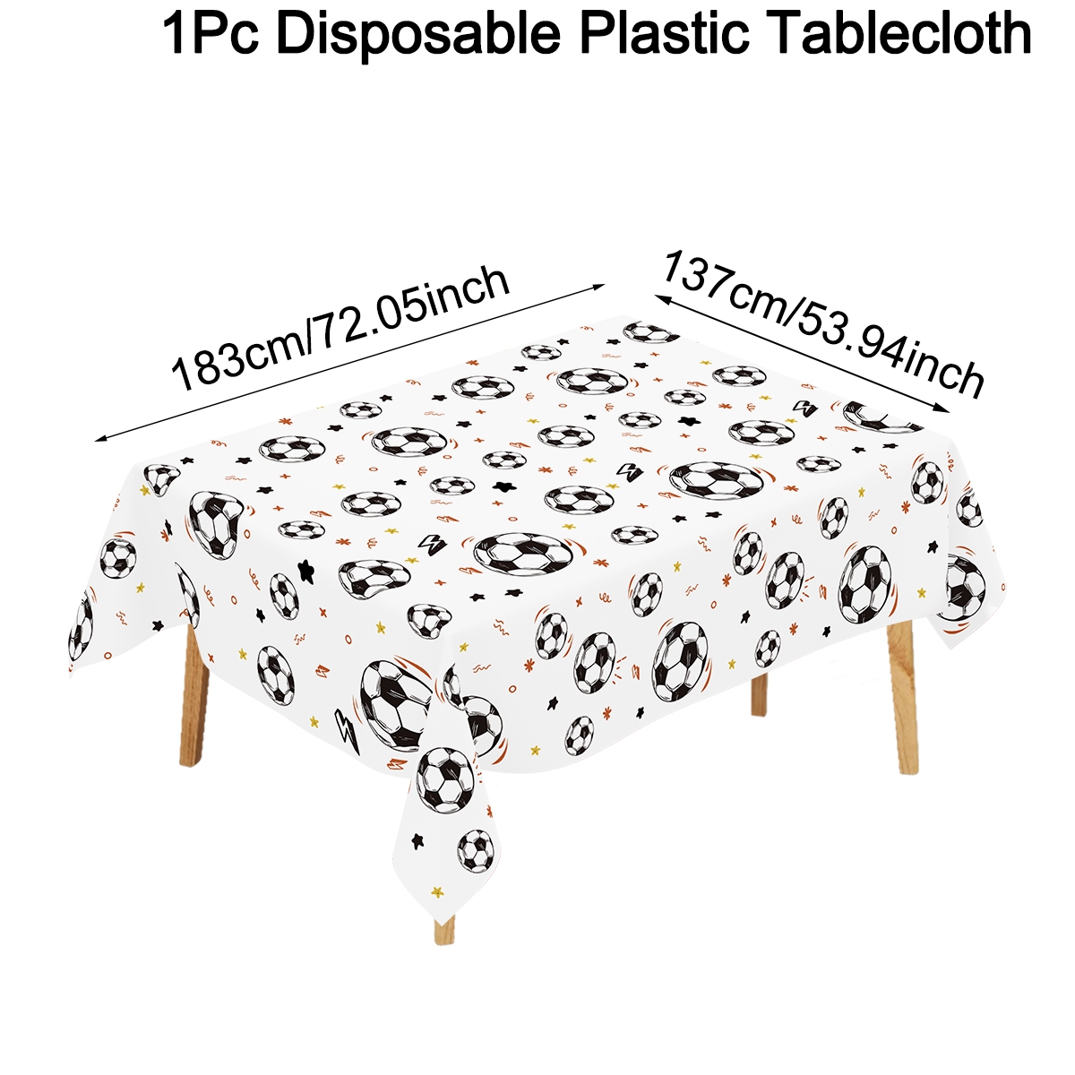 183x137cm Soccer Theme Disposa - Table Cloth Disposable avaliação e preço
