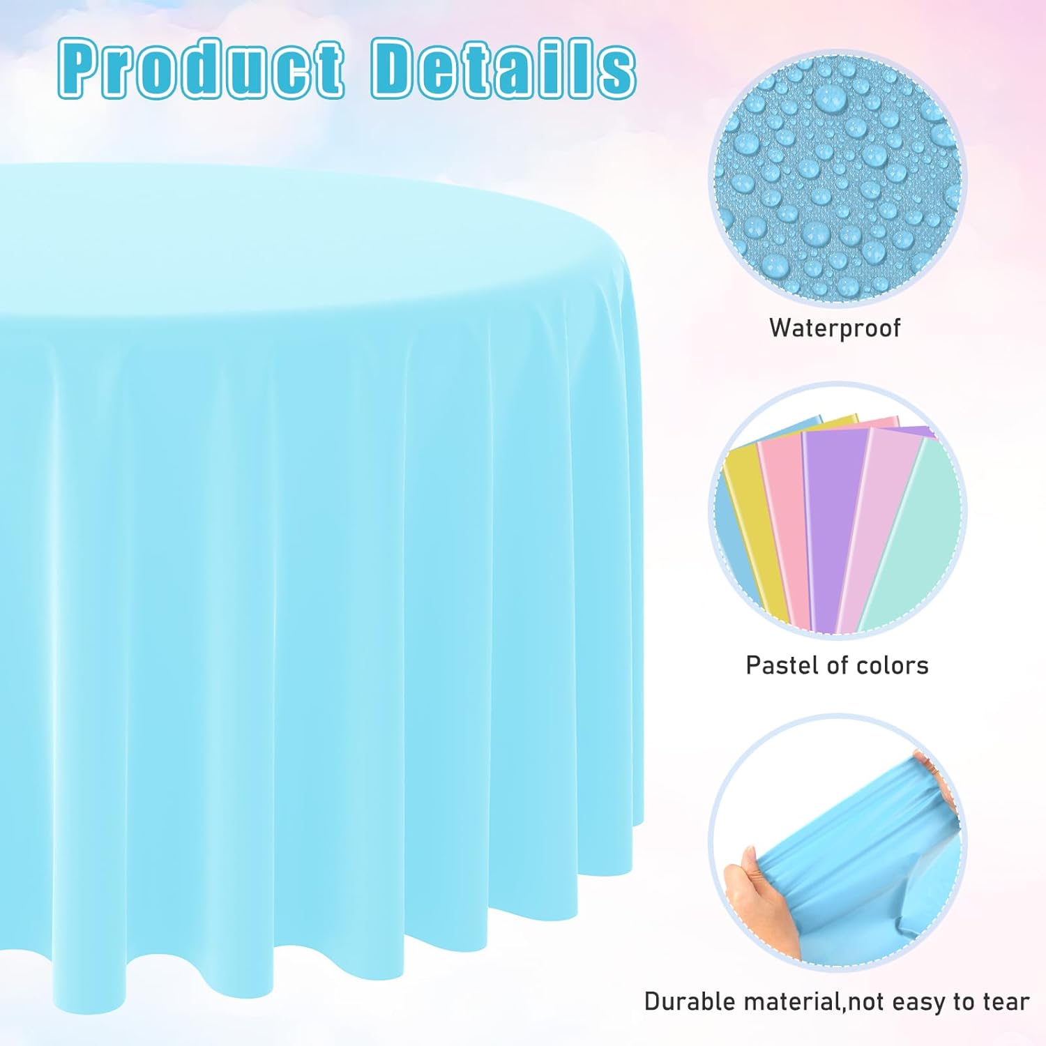 Disposable Round Solid Color T - Table Cloth Disposable avaliação e preço