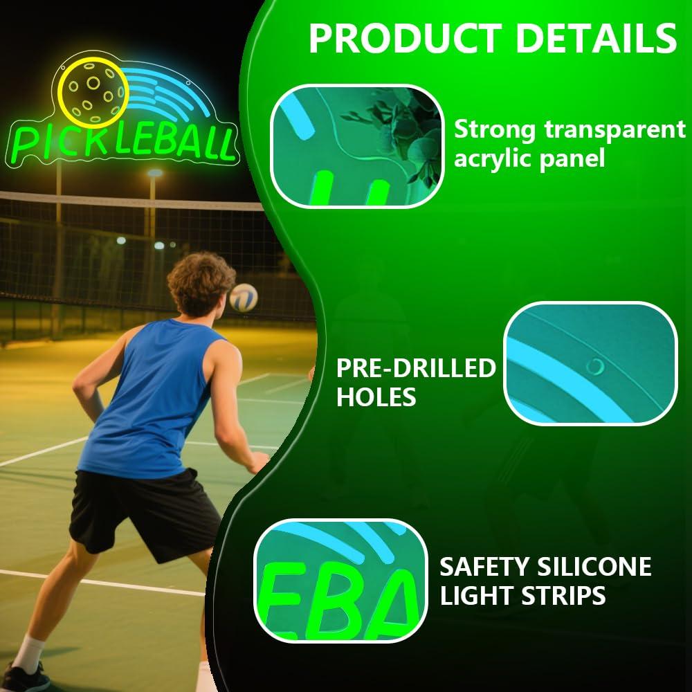 Pickleball Neon Sign USB Dimma - Neon Sign Party avaliação e preço