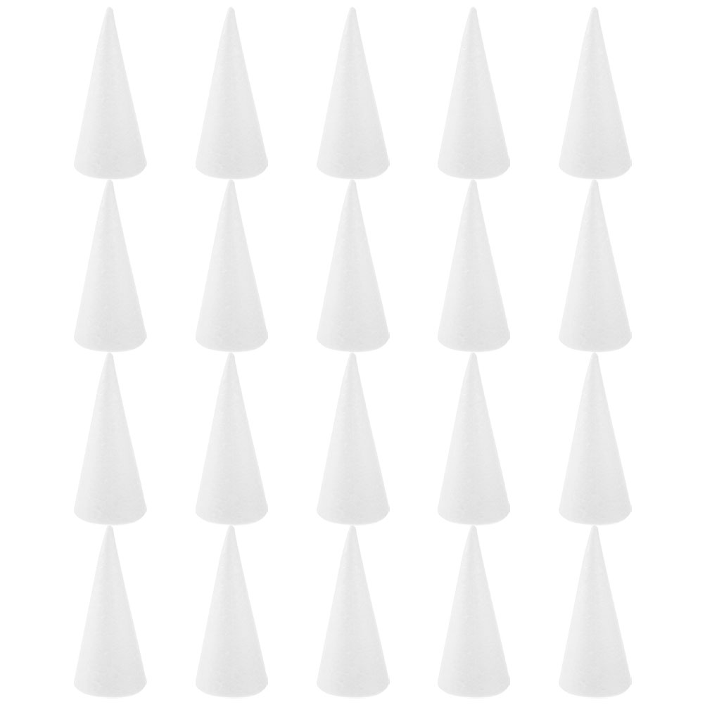 20Pcs White Foam Cones Polysty - Cotton Candy Cone avaliação e preço