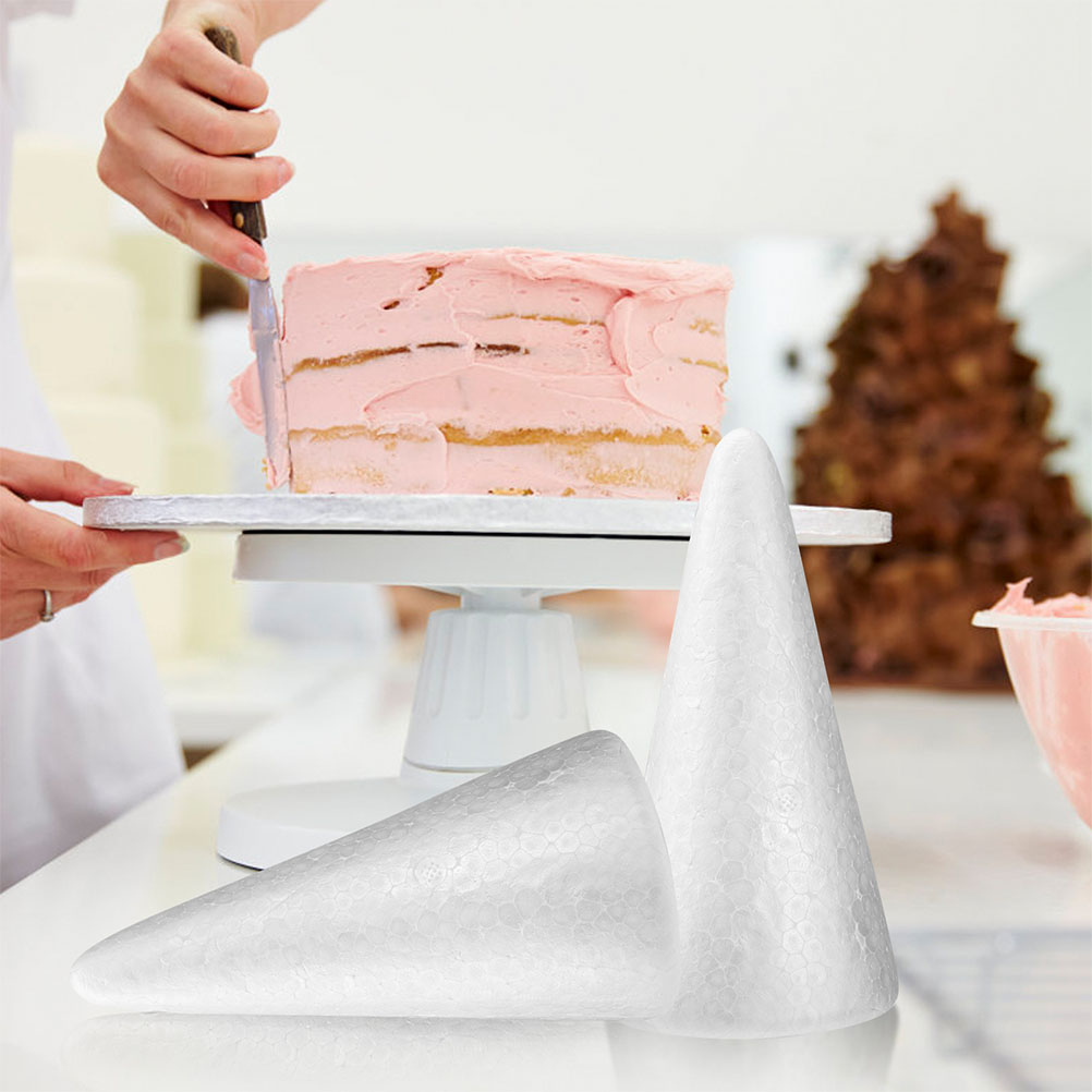 20Pcs White Foam Cones Polysty - Cotton Candy Cone avaliação e preço