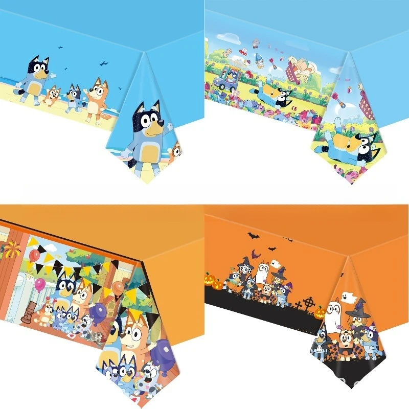 New Bluey Tablecloth Birthday  - Table Cloth Disposable avaliação e preço