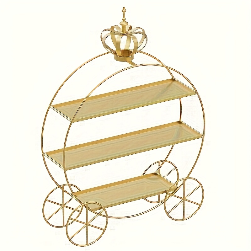 3-Tier Golden Crown Cake Stand - Cupcake Stand Tier avaliação e preço