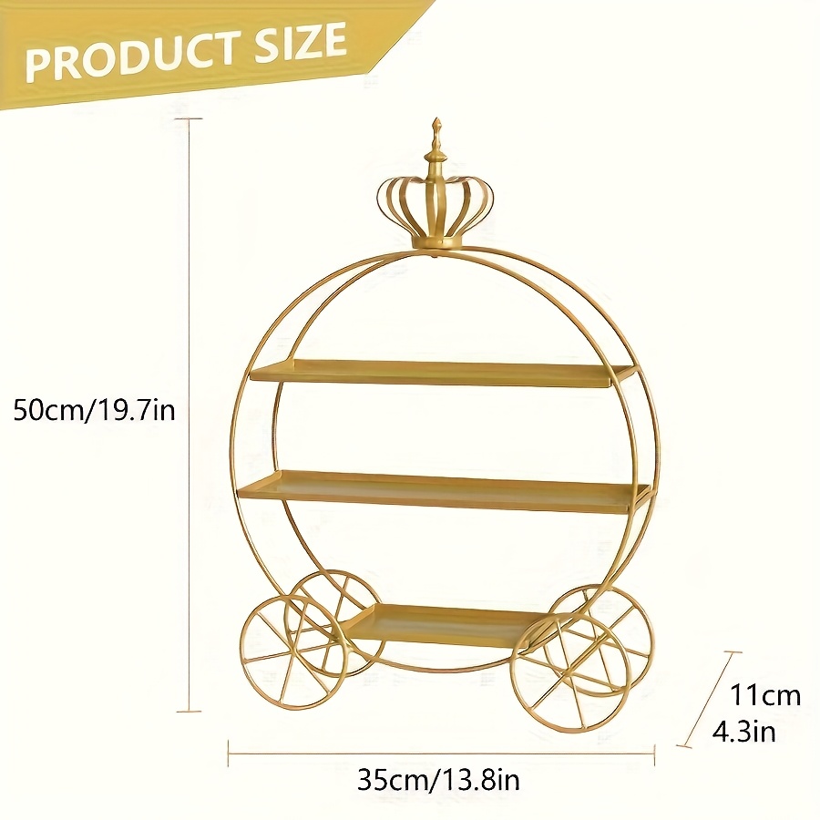 3-Tier Golden Crown Cake Stand - Cupcake Stand Tier avaliação e preço
