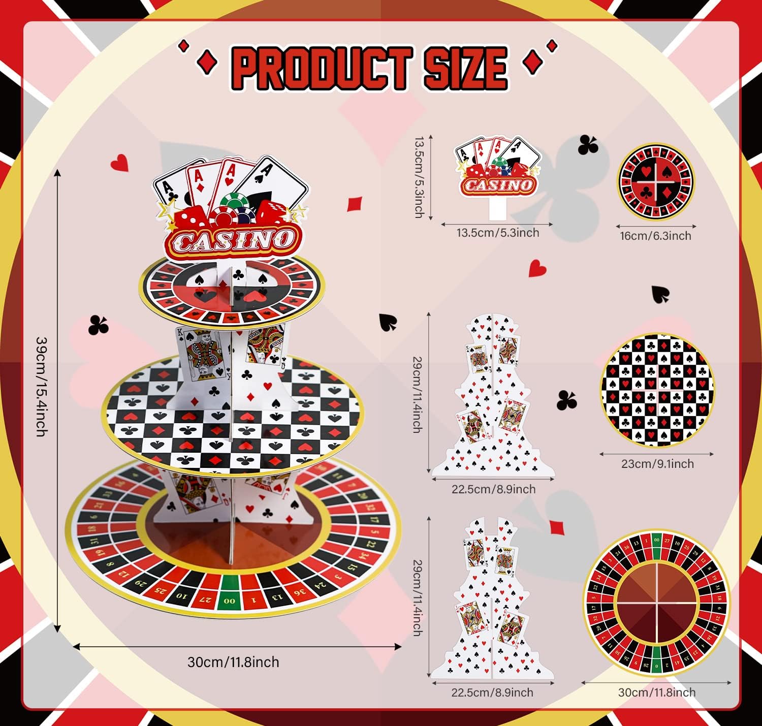 Casino Cupcake Stand 3 Tier fo - Cupcake Stand Tier avaliação e preço