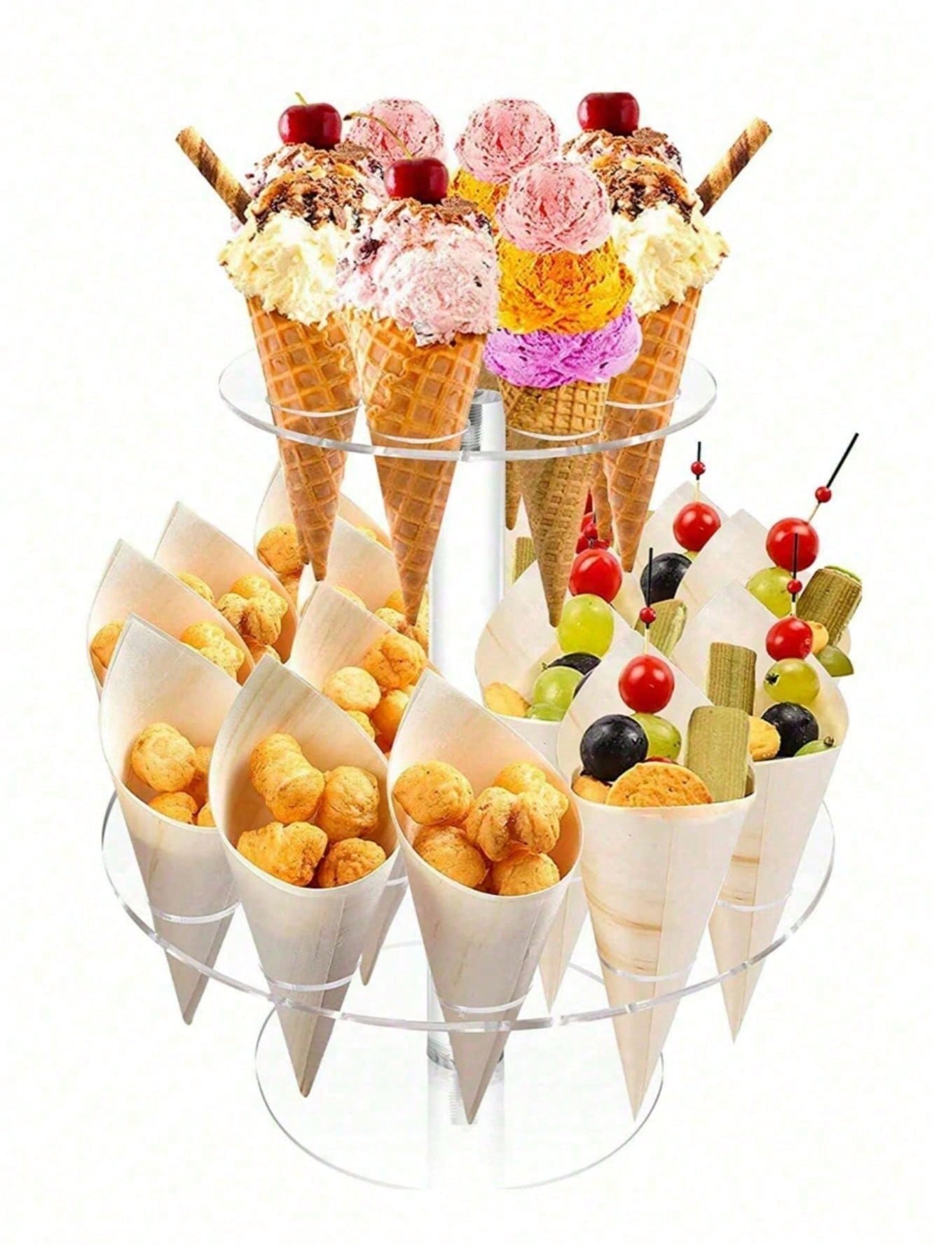 1 pc 16 hole acrylic transpare - Cupcake Stand Tier avaliação e preço