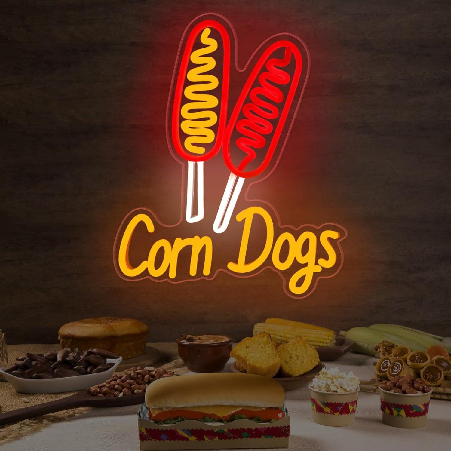 Corn Dog Neon Sign Snack USB D - Neon Sign Party avaliação e preço