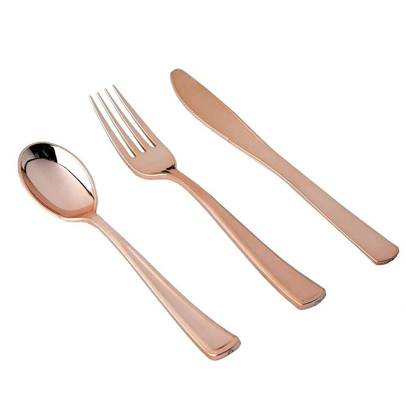 Rose Gold Party Tableware Kit  - Paper Straw Color avaliação e preço