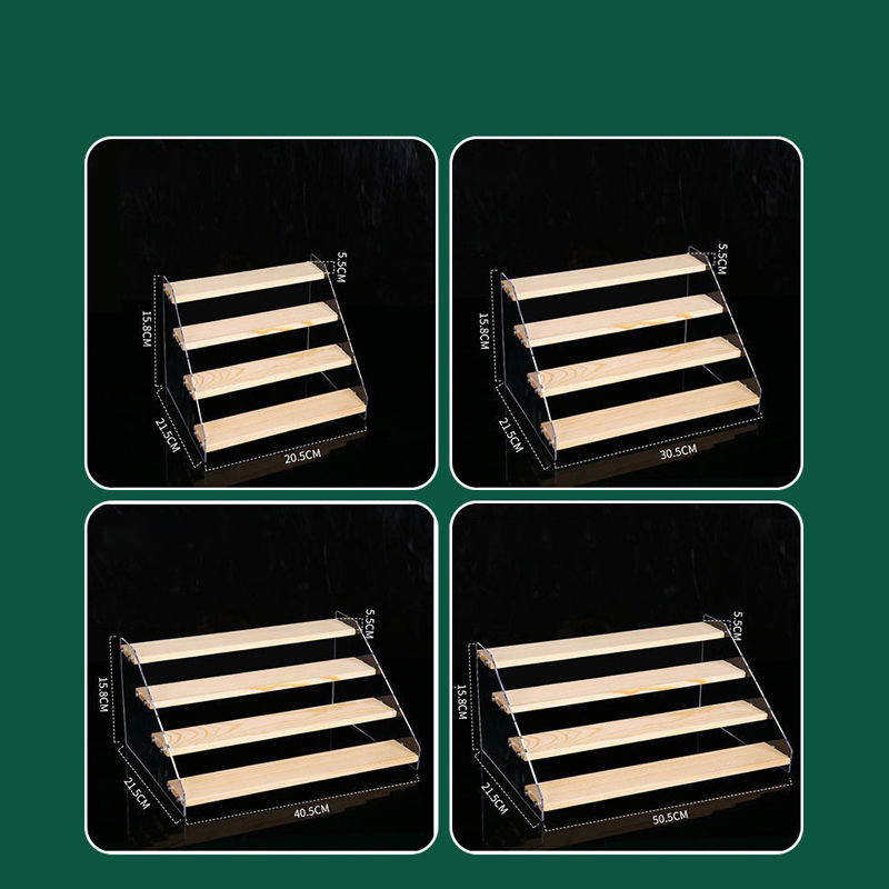 1-7 Step Acrylic Wood Display  - Cupcake Stand Tier avaliação e preço