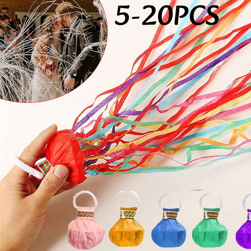 5-20pc Colorful Hand Throw Str - Confetti Cannon Tube avaliação e preço