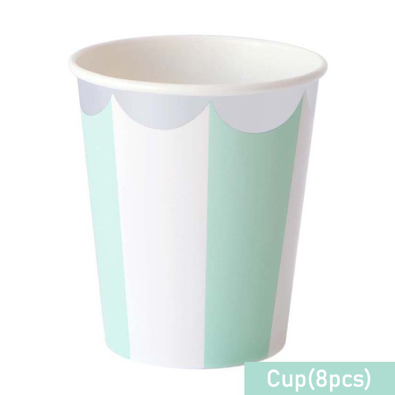 Striped Disposable Tableware P - Paper Straw Color avaliação e preço
