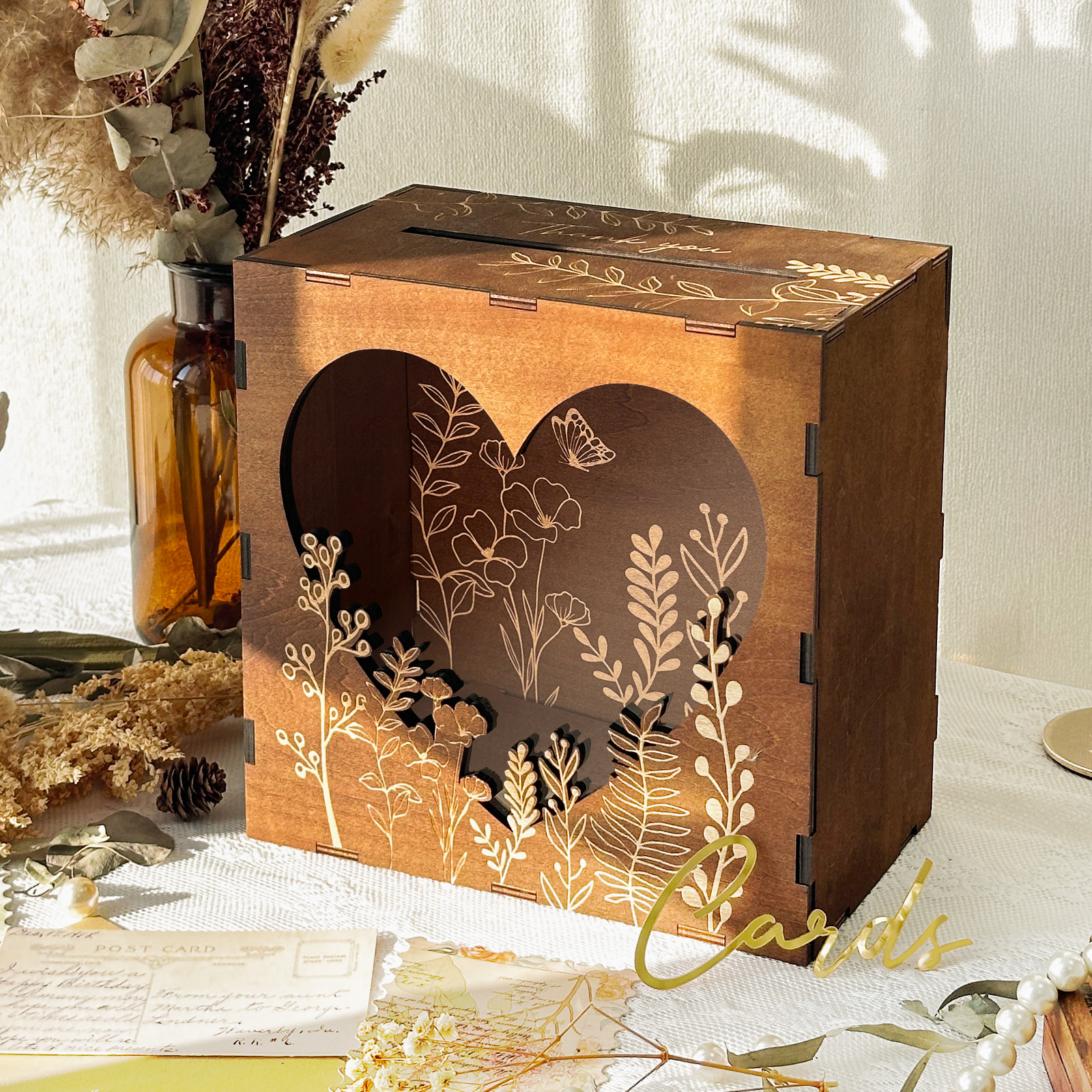 OurWarm Heart Window Card Box, - Event Party Box avaliação e preço